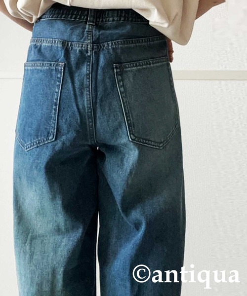 antiqua(アンティカ)の「バックアシメグラデーションデニム(デニムパンツ・レディース・ブラック/ブルー系その他/インディゴブルー・L/M)」の4枚目の写真