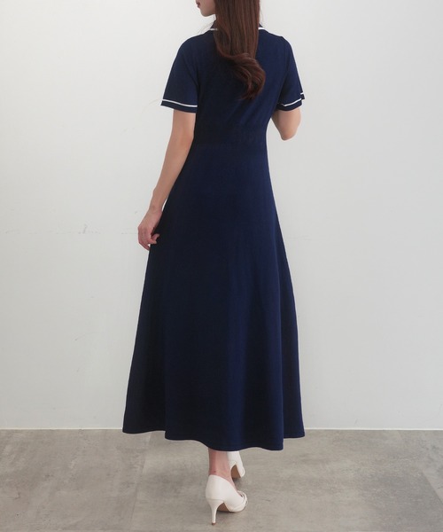 【SANDRO】セレブ愛用ブランド♪ ニット ポロシャツ ワンピース SANDRO】セレブ愛用ブランド♪ ニット ポロシャツ ワンピース