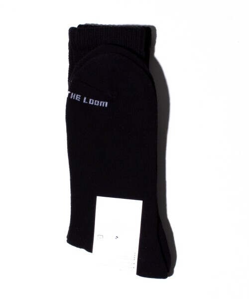 GLOSTER（グロスター）の「別注【FRUIT OF THE LOOM×フレンチブルドッグ】ワンポイント刺繍ソックス（ソックス/靴下・メンズ・ブラック/ホワイト・FREE）」の4枚目の写真