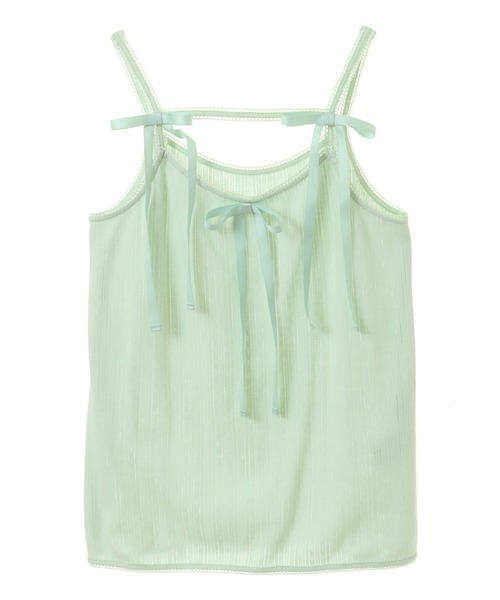 Candy Stripper（キャンディストリッパー）の「BABY RIBBON キャミソール（キャミソール・レディース・ブラック/ピンク/ミント/オフホワイト・FREE）」の11枚目の写真