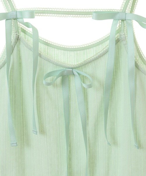 Candy Stripper（キャンディストリッパー）の「BABY RIBBON キャミソール（キャミソール・レディース・ブラック/ピンク/ミント/オフホワイト・FREE）」の13枚目の写真