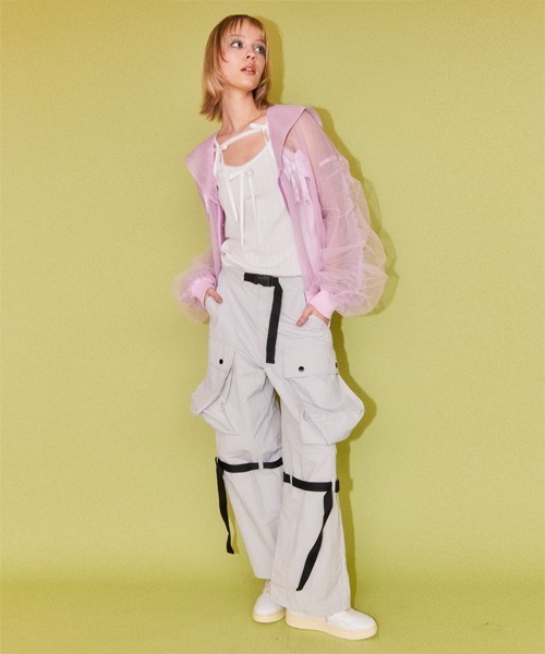 Candy Stripper（キャンディストリッパー）の「BABY RIBBON キャミソール（キャミソール・レディース・ブラック/ピンク/ミント/オフホワイト・FREE）」の8枚目の写真