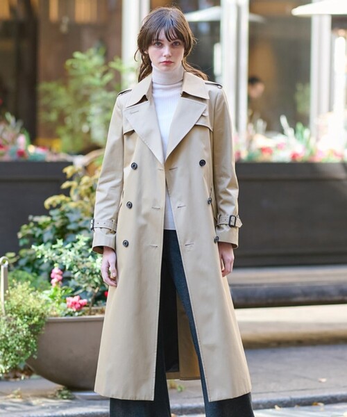 DRESSTERIOR（ドレステリア）の「◆コットンギャバジントレンチコート（トレンチコート・レディース・ベージュ・38/36/34）」の2枚目の写真