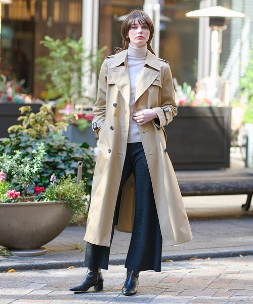 DRESSTERIOR（ドレステリア）の「◆コットンギャバジントレンチコート（トレンチコート・レディース・ベージュ・38/36/34）」の4枚目の写真