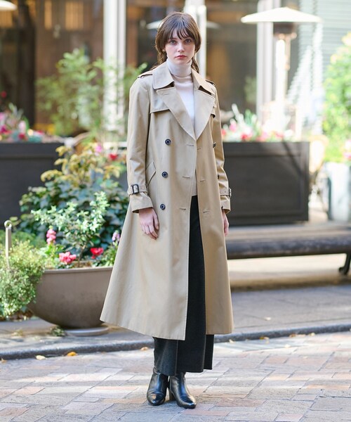 DRESSTERIOR（ドレステリア）の「◆コットンギャバジントレンチコート（トレンチコート・レディース・ベージュ・38/36/34）」の6枚目の写真