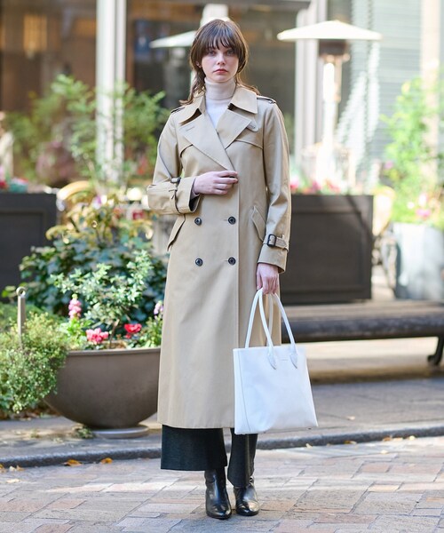 DRESSTERIOR（ドレステリア）の「◆コットンギャバジントレンチコート（トレンチコート・レディース・ベージュ・38/36/34）」の7枚目の写真