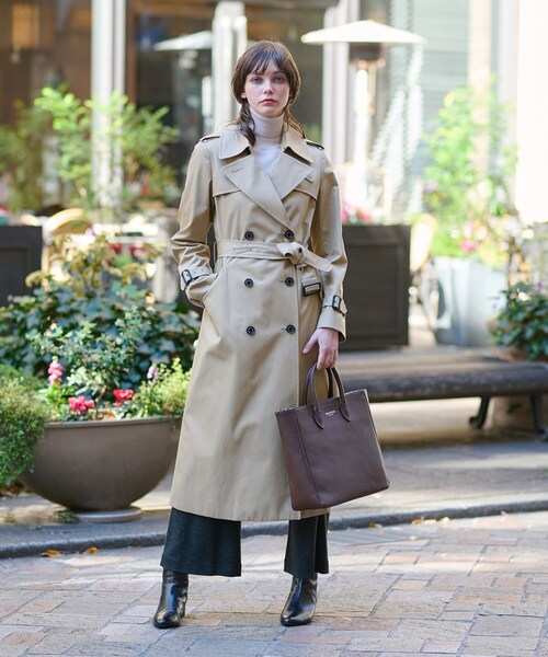 DRESSTERIOR（ドレステリア）の「◆コットンギャバジントレンチコート（トレンチコート・レディース・ベージュ・38/36/34）」の11枚目の写真