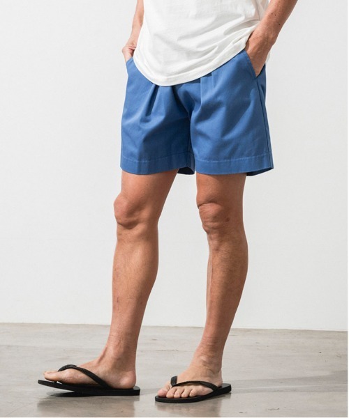 OFFSHORE(オフショア)の「ONE TUCK TWILL SHORTS/ワンタックツイルショーツ(その他パンツ・メンズ・ネイビー/ブルー・S/M/L/XL)」の2枚目の写真
