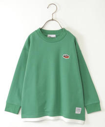 ikka（イッカ）の「【メディア紹介商品】ミニ裏毛ワッペン裾レイヤープルオーバー（120~160cm）（Tシャツ/カットソー・キッズ）」