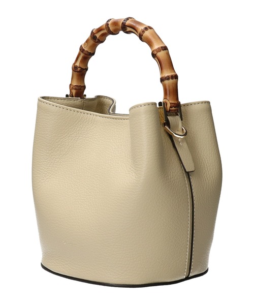 LORISTELLA(ロリステッラ)の「【LORISTELLA】バンブーハンドルレザーバケットバッグ(Q56509)(ハンドバッグ・レディース・ライトグリーン・ALL)」の6枚目の写真
