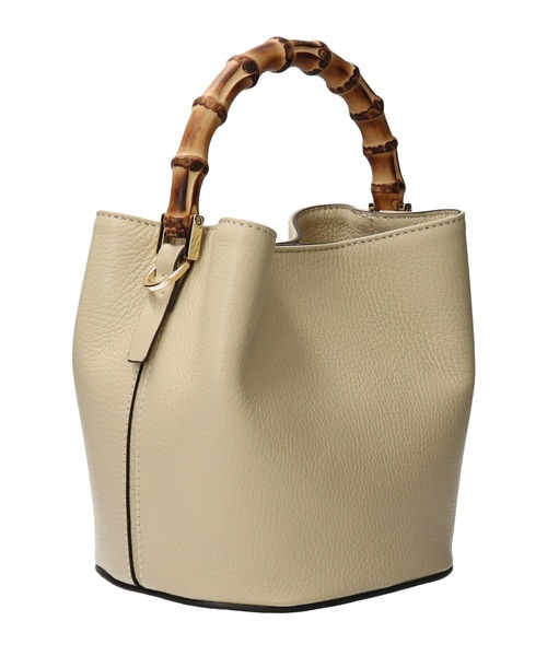 LORISTELLA(ロリステッラ)の「【LORISTELLA】バンブーハンドルレザーバケットバッグ(Q56509)(ハンドバッグ・レディース・ライトグリーン・ALL)」の8枚目の写真