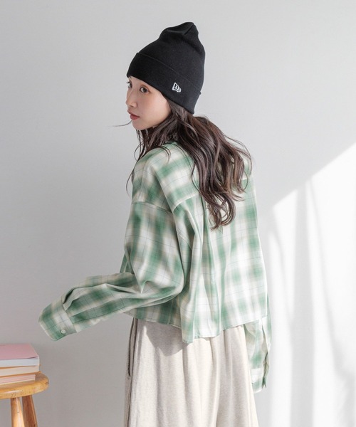 LOWRYS FARM（ローリーズファーム）の「オンブレチェックシャツ