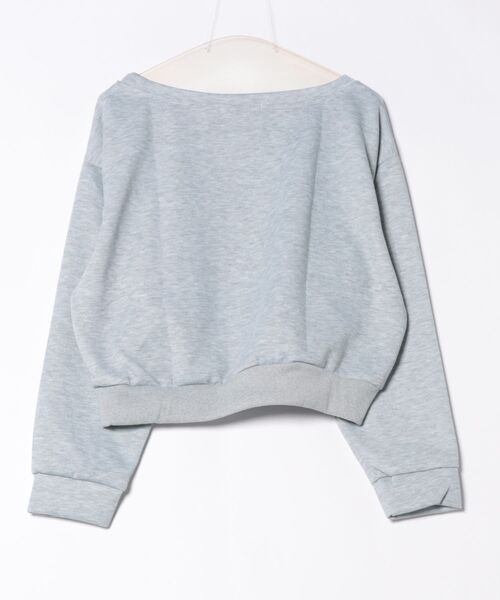 Ritzy(リッツィー)の「ショート丈 ロゴプリント オフショルダートップス(Tシャツ/カットソー・レディース・グレー・L/M)」の6枚目の写真
