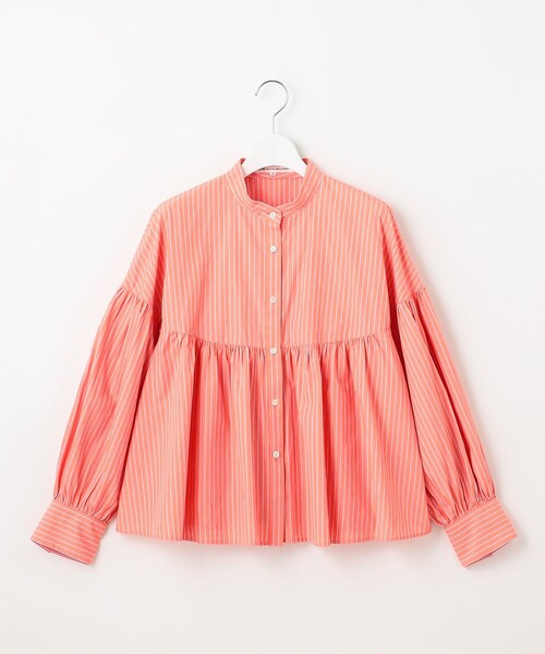 セール】【洗える】CANCLINI ギャザー フレア ブラウス（シャツ