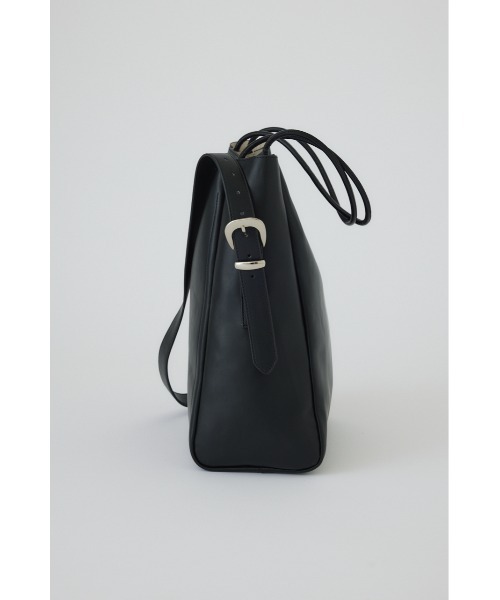 RIM.ARK 黒 合成皮革 ショルダーバッグ RIM.ARK(リムアーク)｜Belt strap bag/バッグ/ブラック の通販