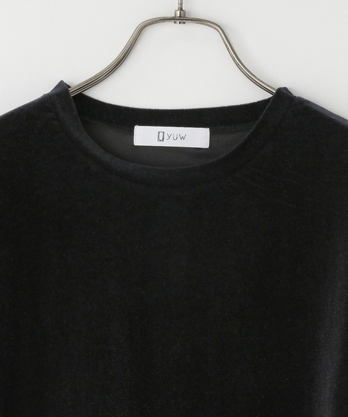 yuw(ユウ)の「シアーベロアBIGTee 319739(Tシャツ/カットソー・レディース・グリーン/グレー/ブラック・FREE)」の5枚目の写真