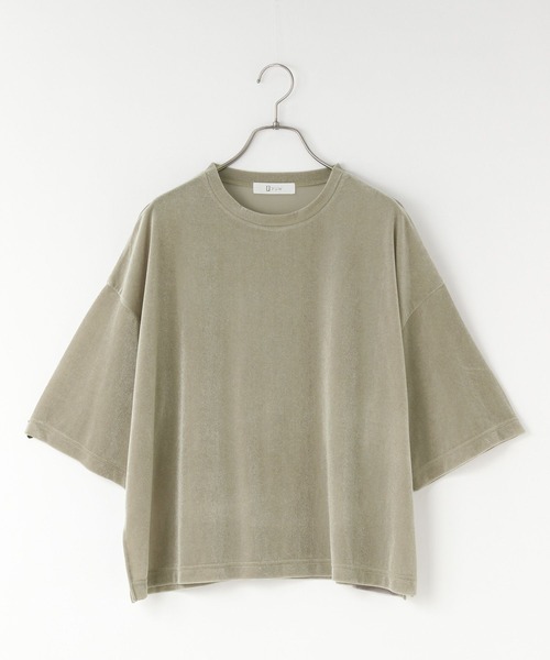 yuw(ユウ)の「シアーベロアBIGTee 319739(Tシャツ/カットソー・レディース・グリーン/グレー/ブラック・FREE)」の16枚目の写真