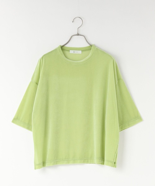 yuw(ユウ)の「シアーベロアBIGTee 319739(Tシャツ/カットソー・レディース・グリーン/グレー/ブラック・FREE)」の17枚目の写真