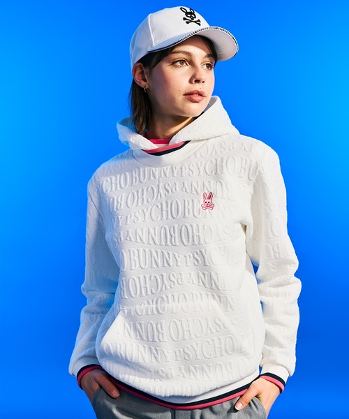 フォントジャガードパーカー