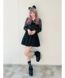 Ank Rouge（アンクルージュ）の「リボンとお花のキャミワンピース（ワンピース）」