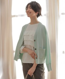 【洗える】Cotton Acetate ドルマンスリーブ カーディガン