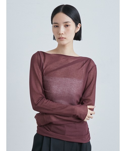 セール】アシンメトリーギャザーTOPS（Tシャツ/カットソー
