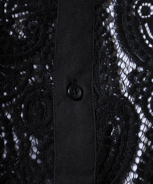 SUGGESTION(サジェッション)の「L/S Lace sheer shirt / レースシアーシャツ unisex(シャツ/ブラウス・メンズ・ブラック系2/ブラック系1・M/L)」の21枚目の写真