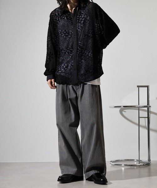 SUGGESTION(サジェッション)の「L/S Lace sheer shirt / レースシアーシャツ unisex(シャツ/ブラウス・メンズ・ブラック系2/ブラック系1・M/L)」の13枚目の写真