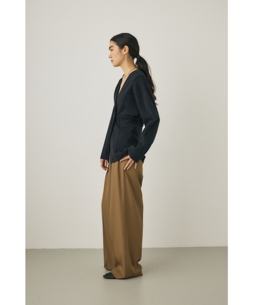 M_（エムアンダーバー）の「【M_】KNIT ジャケット（その他アウター・レディース・アイボリー/ブラック・FREE）」の4枚目の写真