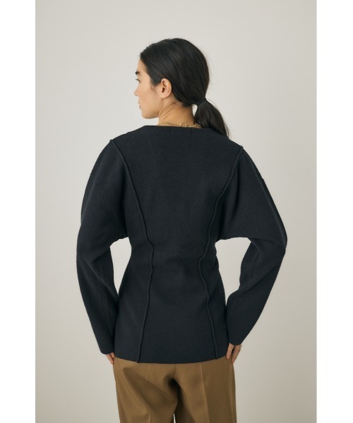 M_（エムアンダーバー）の「【M_】KNIT ジャケット（その他アウター・レディース・アイボリー/ブラック・FREE）」の9枚目の写真