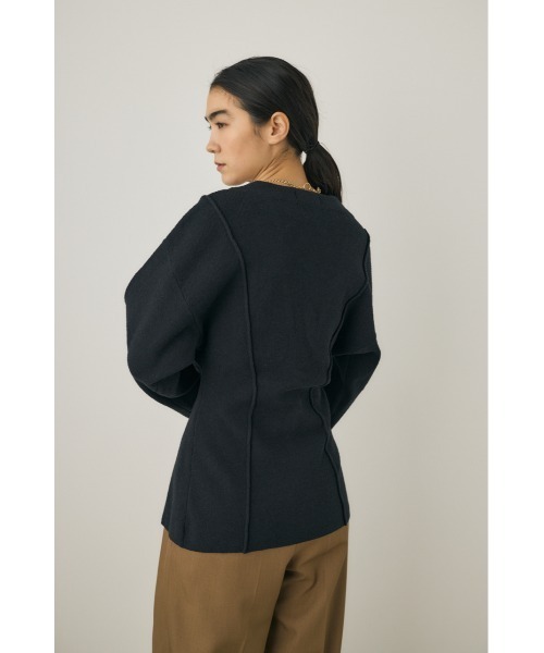 M_（エムアンダーバー）の「【M_】KNIT ジャケット（その他アウター・レディース・アイボリー/ブラック・FREE）」の10枚目の写真