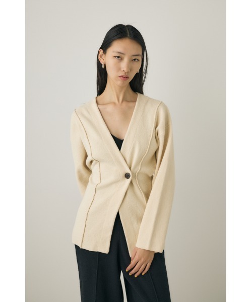 M_（エムアンダーバー）の「【M_】KNIT ジャケット（その他アウター・レディース・アイボリー/ブラック・FREE）」の15枚目の写真