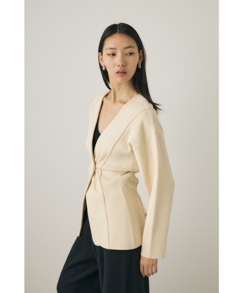 M_（エムアンダーバー）の「【M_】KNIT ジャケット（その他アウター・レディース・アイボリー/ブラック・FREE）」の16枚目の写真