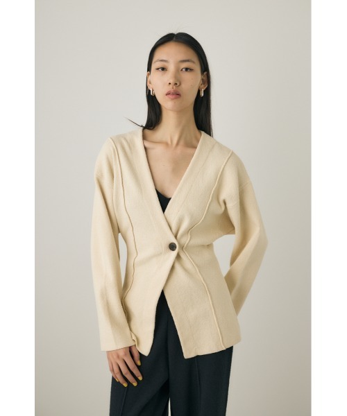 M_（エムアンダーバー）の「【M_】KNIT ジャケット（その他アウター・レディース・アイボリー/ブラック・FREE）」の21枚目の写真