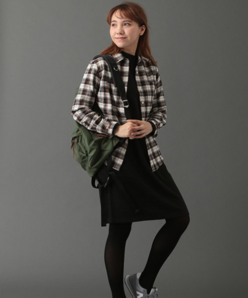 SEVENDAYS=SUNDAY（セブンデイズサンデイ）の「ビエラチェック　長袖レギュラーシャツ（シャツ/ブラウス・レディース・ピンク/ブラウン/ブルー・LARGE/MEDIUM）」の2枚目の写真