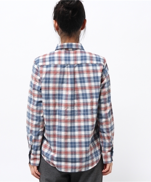 SEVENDAYS=SUNDAY（セブンデイズサンデイ）の「ビエラチェック　長袖レギュラーシャツ（シャツ/ブラウス・レディース・ピンク/ブラウン/ブルー・LARGE/MEDIUM）」の6枚目の写真