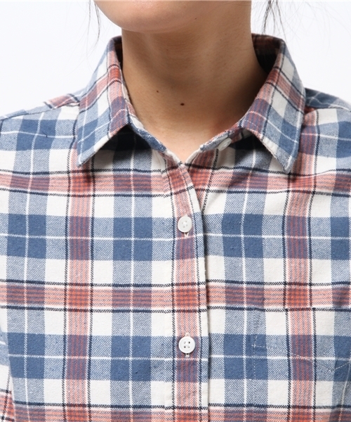 SEVENDAYS=SUNDAY（セブンデイズサンデイ）の「ビエラチェック　長袖レギュラーシャツ（シャツ/ブラウス・レディース・ピンク/ブラウン/ブルー・LARGE/MEDIUM）」の7枚目の写真
