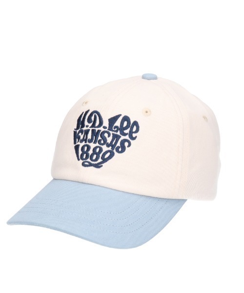 Lee（リー）の「Lee（リー）レタリングロゴ ハートマーク刺繍コットンツイルキャップ メンズ レディース ユニセックス（キャップ・レディース・ピンク/グリーン/アイボリー/ダークグレー/ホワイト×ブルー/ブラック/ブラウン系その他・FREE）」の3枚目の写真