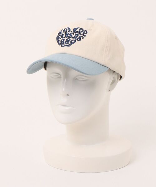 Lee（リー）の「Lee（リー）レタリングロゴ ハートマーク刺繍コットンツイルキャップ メンズ レディース ユニセックス（キャップ・レディース・ピンク/グリーン/アイボリー/ダークグレー/ホワイト×ブルー/ブラック/ブラウン系その他・FREE）」の15枚目の写真