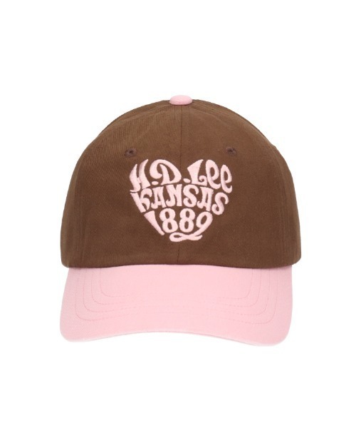 Lee（リー）の「Lee（リー）レタリングロゴ ハートマーク刺繍コットンツイルキャップ メンズ レディース ユニセックス（キャップ・レディース・ピンク/グリーン/アイボリー/ダークグレー/ホワイト×ブルー/ブラック/ブラウン系その他・FREE）」の20枚目の写真