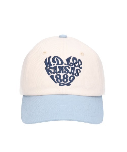 Lee（リー）の「Lee（リー）レタリングロゴ ハートマーク刺繍コットンツイルキャップ メンズ レディース ユニセックス（キャップ・レディース・ピンク/グリーン/アイボリー/ダークグレー/ホワイト×ブルー/ブラック/ブラウン系その他・FREE）」の12枚目の写真