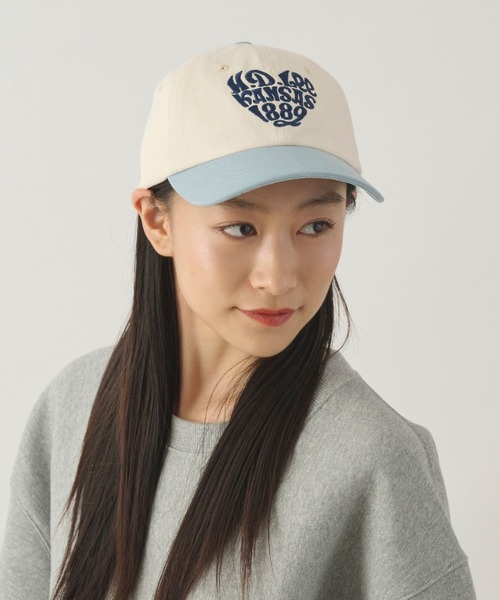 Lee（リー）の「Lee（リー）レタリングロゴ ハートマーク刺繍コットンツイルキャップ メンズ レディース ユニセックス（キャップ・レディース・ピンク/グリーン/アイボリー/ダークグレー/ホワイト×ブルー/ブラック/ブラウン系その他・FREE）」の9枚目の写真