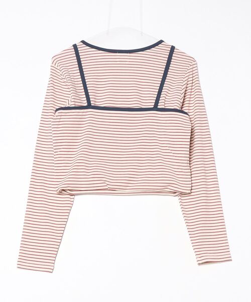 ROSE BUD（ローズバッド）の「【WEB・一部店舗限定】BORDER LAYERED TOPS（Tシャツ/カットソー・レディース・ベージュ/イエロー・ONE SIZE）」の8枚目の写真
