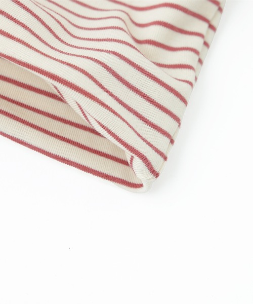 ROSE BUD（ローズバッド）の「【WEB・一部店舗限定】BORDER LAYERED TOPS（Tシャツ/カットソー・レディース・ベージュ/イエロー・ONE SIZE）」の7枚目の写真