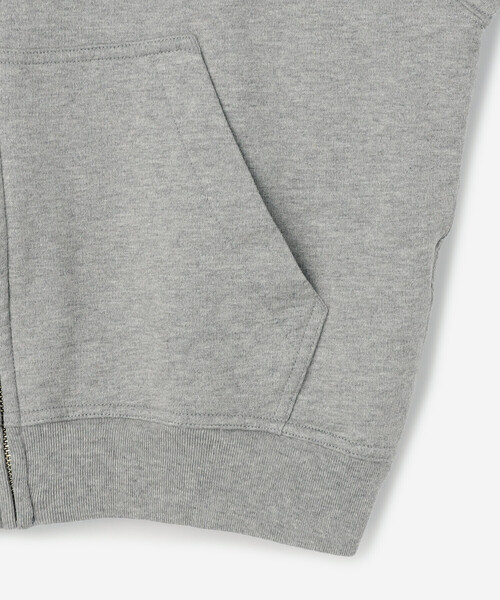 DANTON（ダントン）の「DANTON | コットン ジップパーカー WOMEN（パーカー・レディース・グレー/アイボリー・36/38）」の7枚目の写真