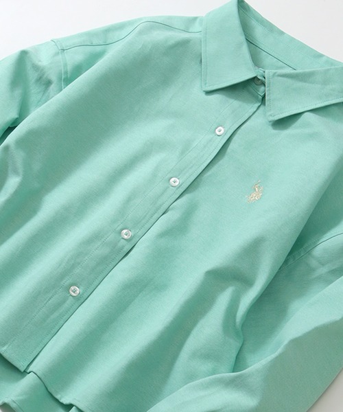 U.S. POLO ASSN.(ユーエスポロアッスン)の「【U.S. POLO ASSN./ユーエスポロアッスン】オックス ワンポイントポニー レギュラーカラー ショート丈 ロングスリーブシャツ(シャツ/ブラウス・レディース・ホワイト/グリーン・LL/M/L)」の22枚目の写真