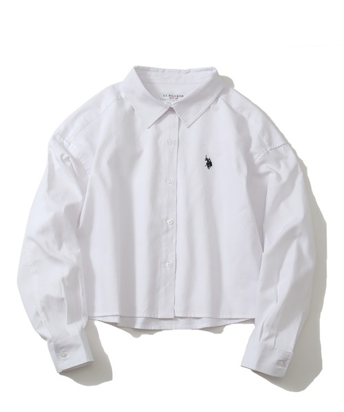 U.S. POLO ASSN.(ユーエスポロアッスン)の「【U.S. POLO ASSN./ユーエスポロアッスン】オックス ワンポイントポニー レギュラーカラー ショート丈 ロングスリーブシャツ(シャツ/ブラウス・レディース・ホワイト/グリーン・LL/M/L)」の17枚目の写真