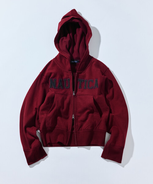 セール】NAUTICA/ノーティカ アップリケロゴフルジップパーカー