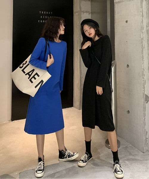 urge：（アージコロン ）の「【URGE：】クルーネック 推し活 ６色展開 長袖 カットソー ワンピース（Tシャツ/カットソー・レディース・グリーン/オレンジ/ブルー/イエロー/ホワイト/ブラック・SMALL/MEDIUM/LARGE/X-LARGE）」の7枚目の写真