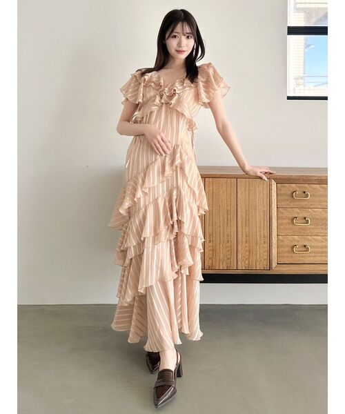 dazzlin（ダズリン）の「バリエフルイドワンピース（ワンピース・レディース・オフホワイト/ピンク/オレンジ/ブルー/グリーン・SMALL/MEDIUM/X-SMALL）」の18枚目の写真